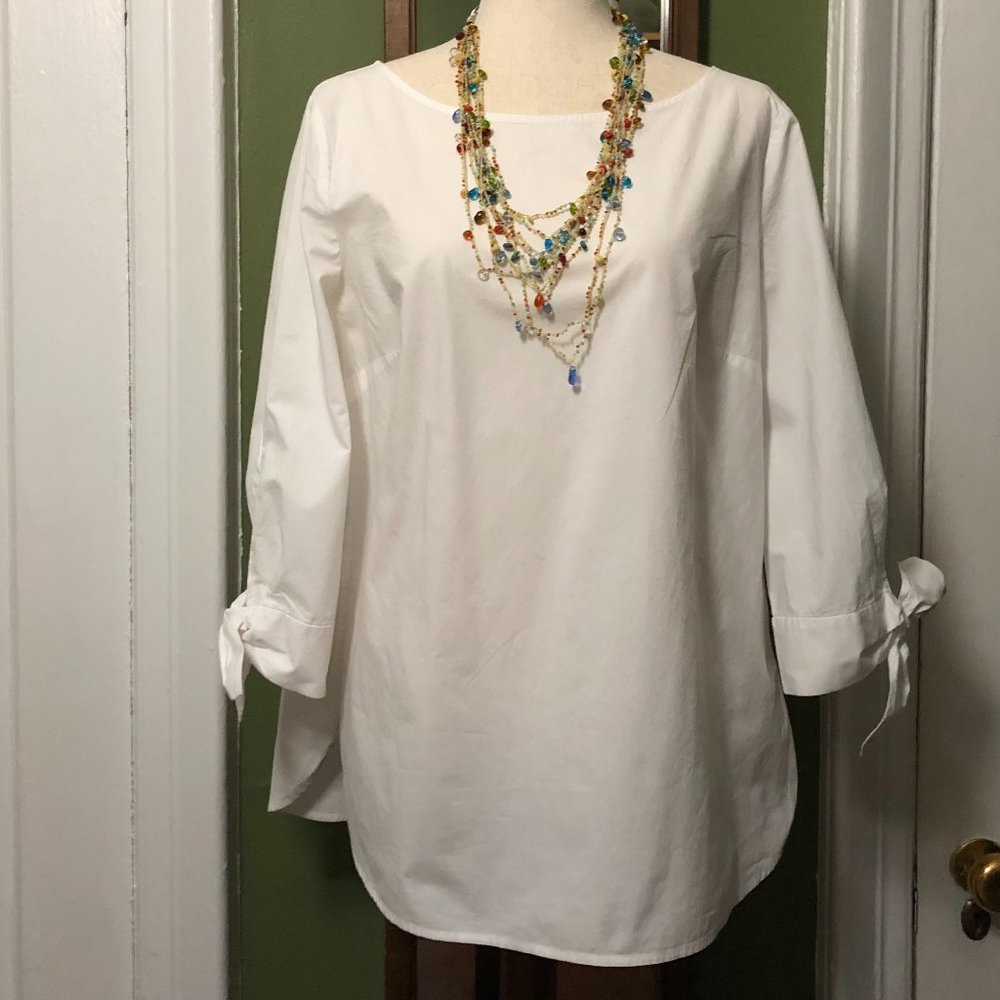 Talbots Tunic Size Medium White - image 1